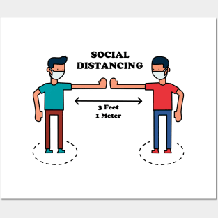 Social Distance Please Posters and Art